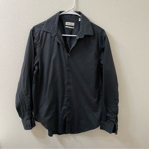 Calvin Klein button down shirt gray slim fit size 15.5